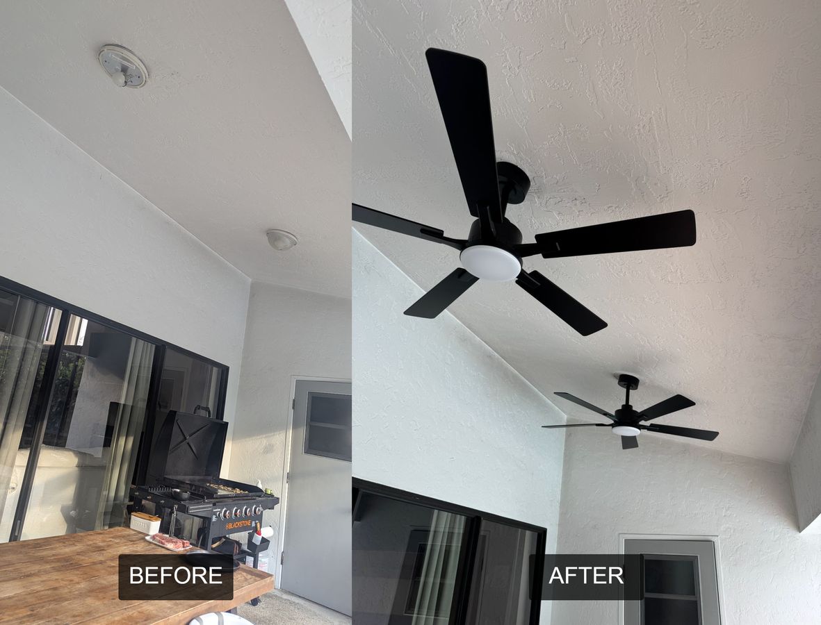 Before and after: Outdoor ceiling fans