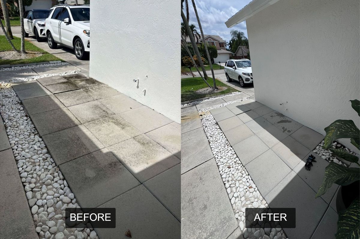 Before and after: Paver cleaning