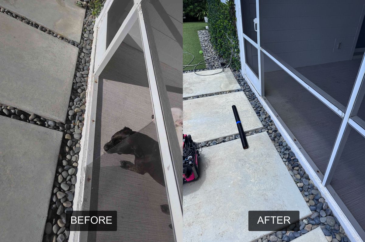 Before and after: Screen door repair